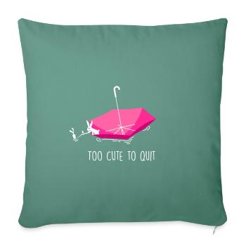 Too Cute to quit v2 - Sofa pillow with filling 45cm x 45cm - cypress green - Front