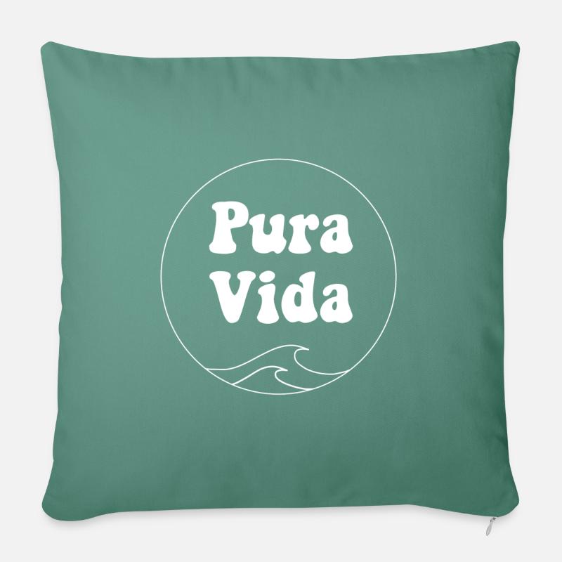 Pura Vida Wave - Sofakissen mit Füllung 45 x 45 cm - Tanngrün