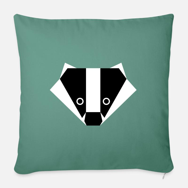 Blaireau Junior - Coussin et housse de 45 x 45 cm - vert sapin