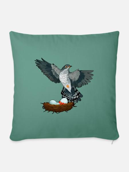 Kuckuck Überraschung Ei - Sofakissen mit Füllung 45 x 45 cm - Tanngrün