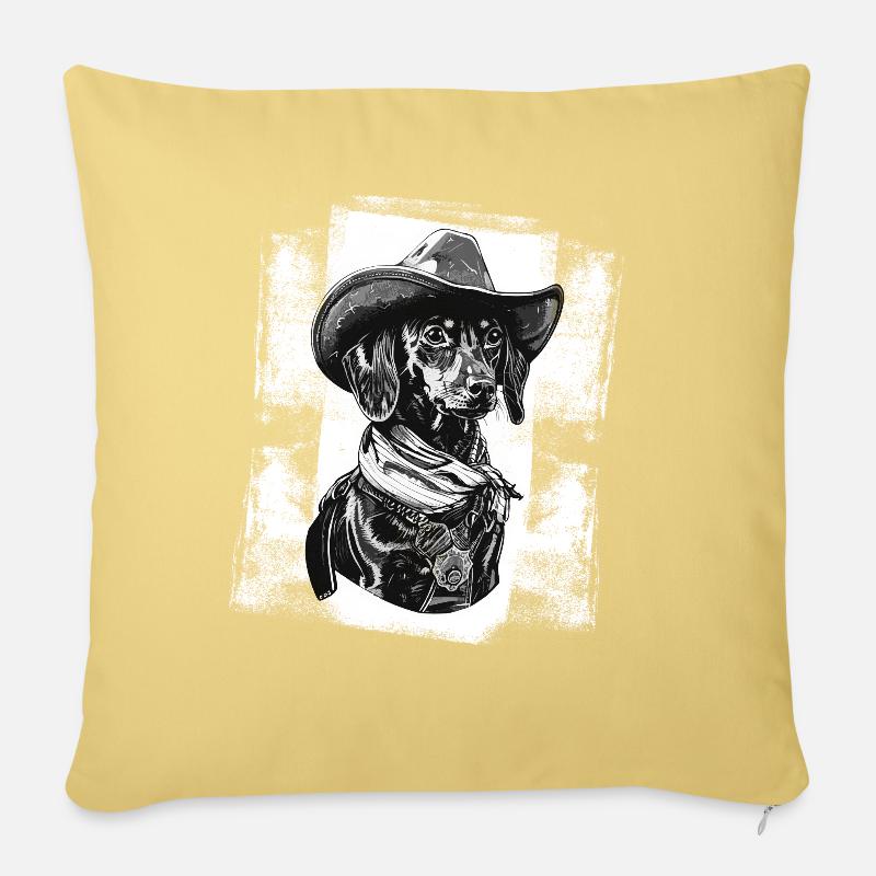 Sheriff Jamnik - Sofakissen mit Füllung 45 x 45 cm - Hellgelb