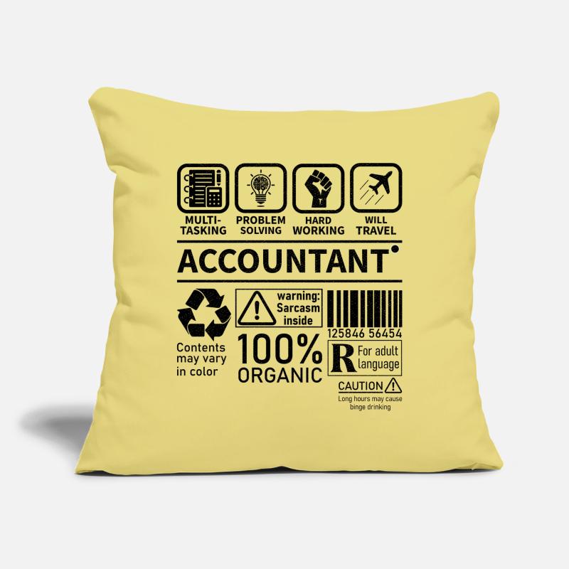 Accountant Multi Tasking Problem Solving Hard Work Sofakissen mit Füllung 45 x 45 cm