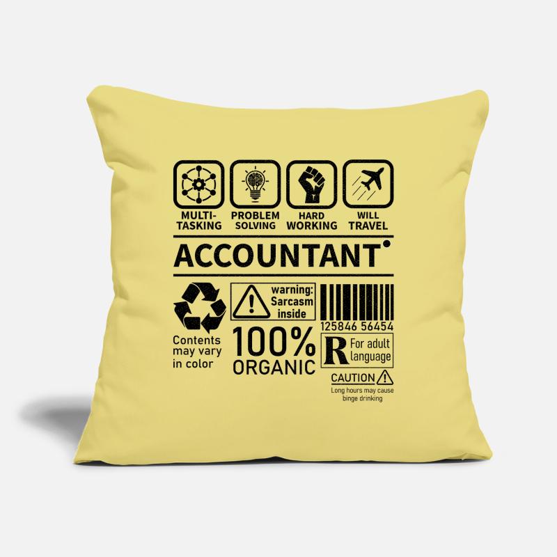 Comptable Multi tâche Résolution de problèmes Travail acharné Coussin et housse de 45 x 45 cm