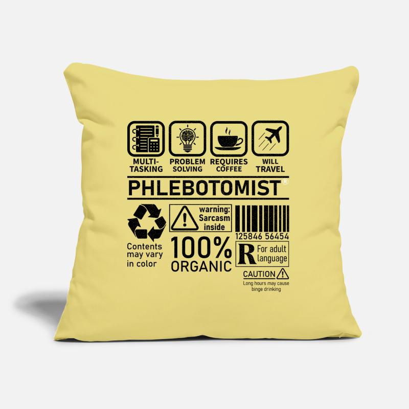 Phlébotomiste multitâche résolution de problèmes Coussin et housse de 45 x 45 cm