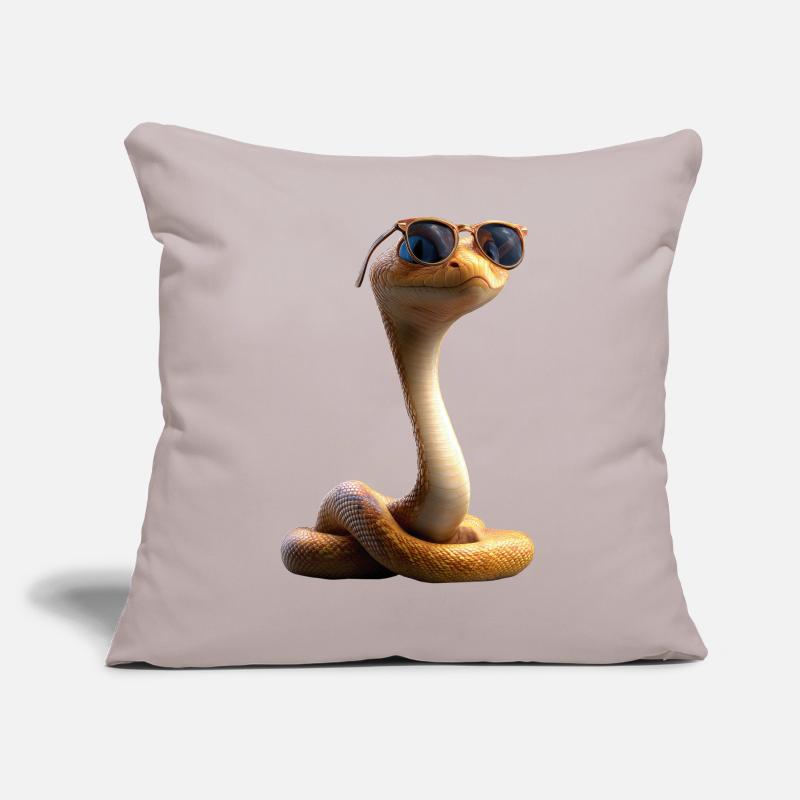 Schlange Python Kobra Klapperschlange Schlangen Sofakissen mit Füllung 45 x 45 cm