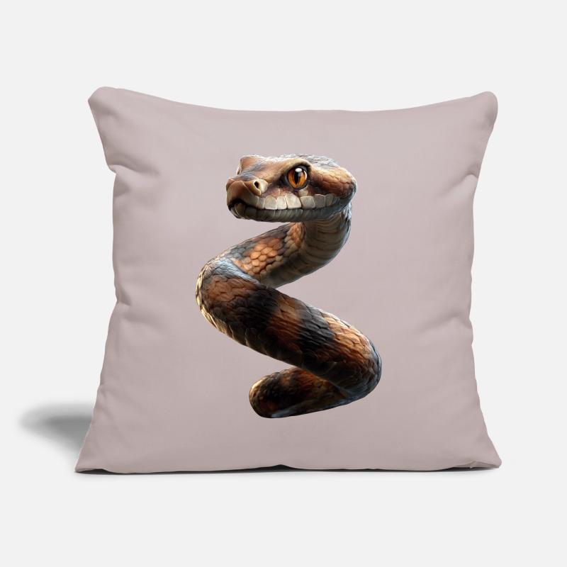 Schlange Python Kobra Klapperschlange Schlangen Sofakissen mit Füllung 45 x 45 cm