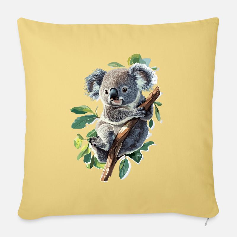 Koala - Sofakissen mit Füllung 45 x 45 cm - Hellgelb