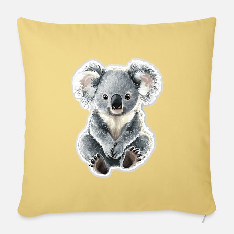 Koala - Sofakissen mit Füllung 45 x 45 cm - Hellgelb