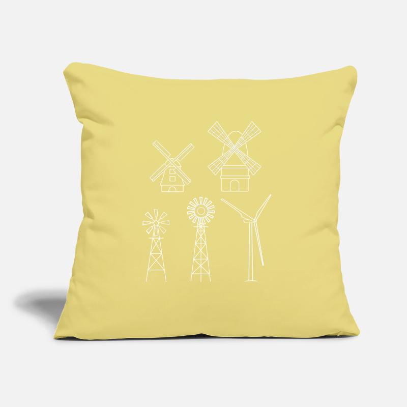 Énergie éolienne Éolienne Éolienne Coussin et housse de 45 x 45 cm