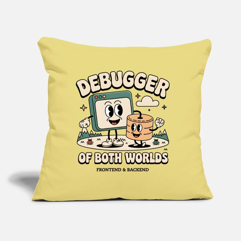 Debugger beider Welten | Debugging Dev Sofakissen mit Füllung 45 x 45 cm