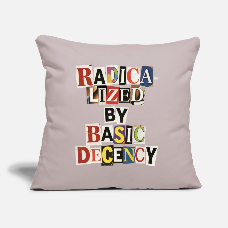 Radicalized by Decency Collage Sofa pillow with filling 45cm x 45cm