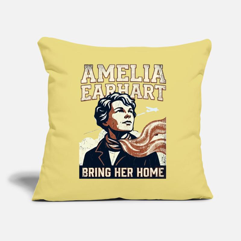 Amelia Earhart – Bring sie nach Hause Sofakissen mit Füllung 45 x 45 cm