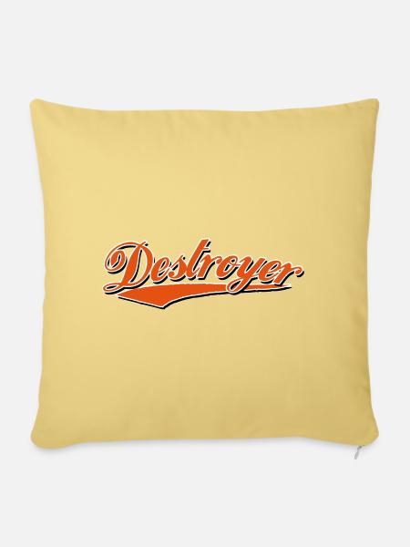 destroyer destroy zerstörer crash bandit - Sofakissen mit Füllung 45 x 45 cm - Hellgelb