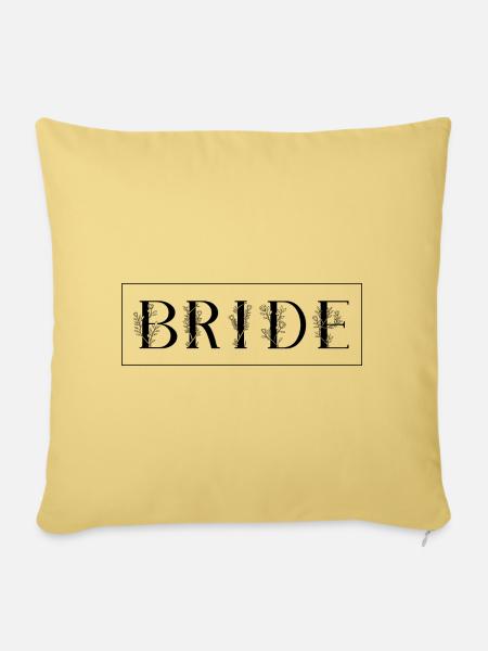 Bride to be - Sofakissen mit Füllung 45 x 45 cm - Hellgelb