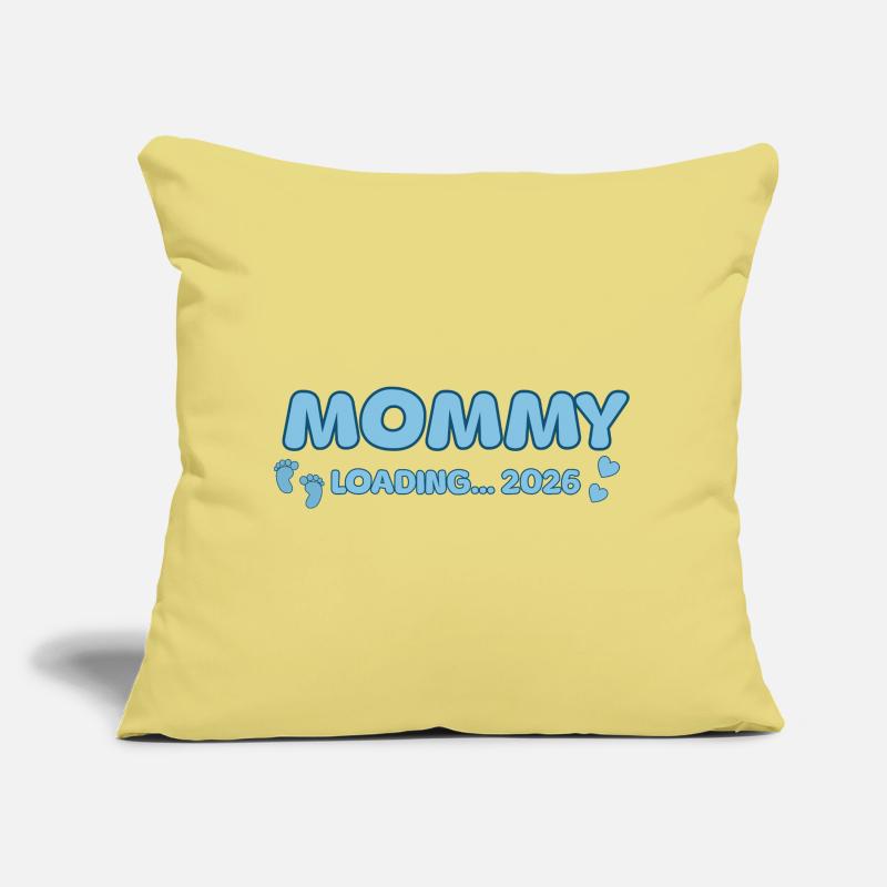 Mommy Loading 2026 Sofakissen mit Füllung 45 x 45 cm