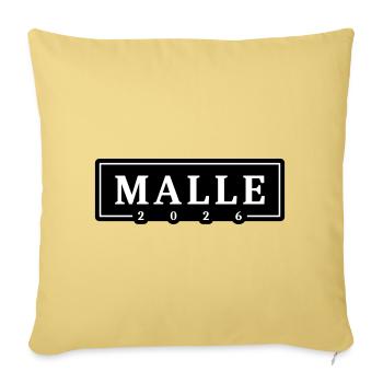 Malle 2026 Mallorca Holidays - Sofa pillow with filling 45cm x 45cm - washed yellow - Front