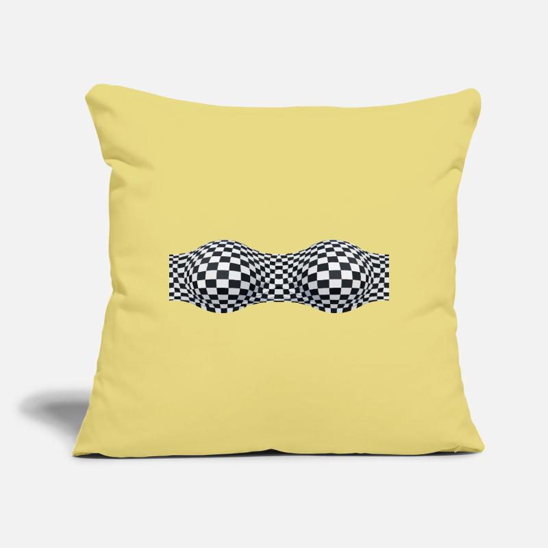 Folded Checkered Patterns Sofa pillow with filling 45cm x 45cm