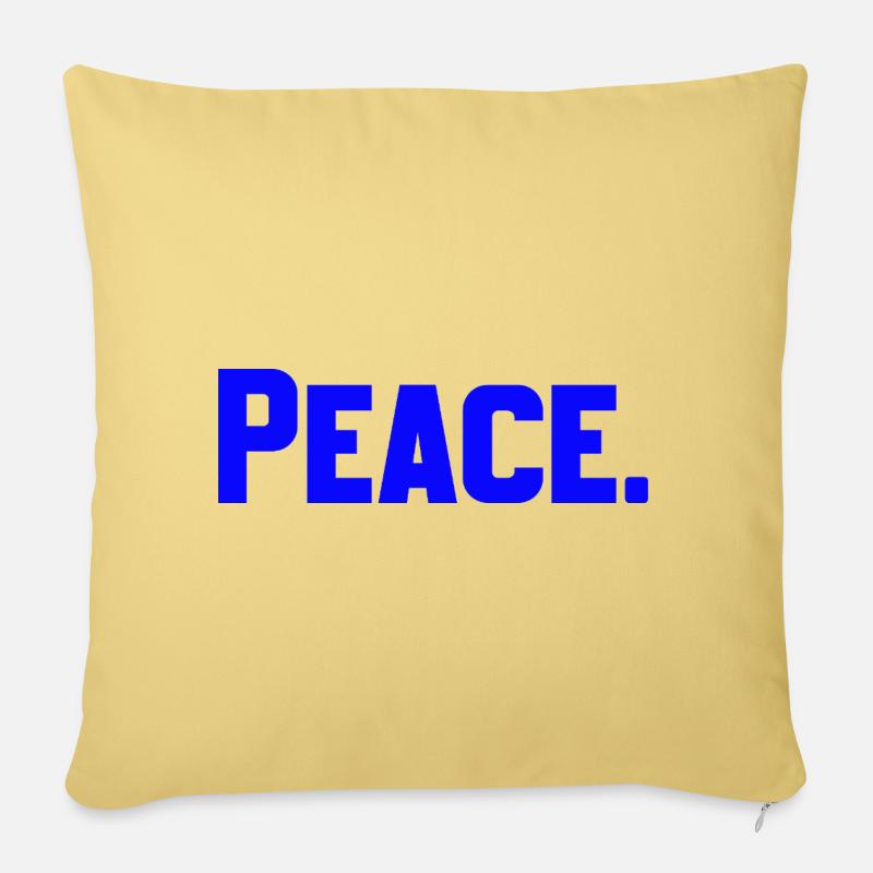 Peace - Sofakissen mit Füllung 45 x 45 cm - Hellgelb