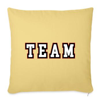 Lettrage d’équipe - Coussin et housse de 45 x 45 cm - jaune délavé - Devant