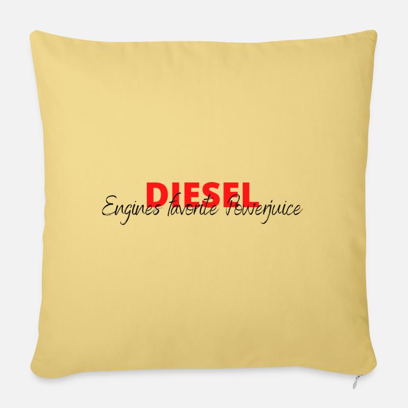 DIESEL - Coussin et housse de 45 x 45 cm - jaune délavé