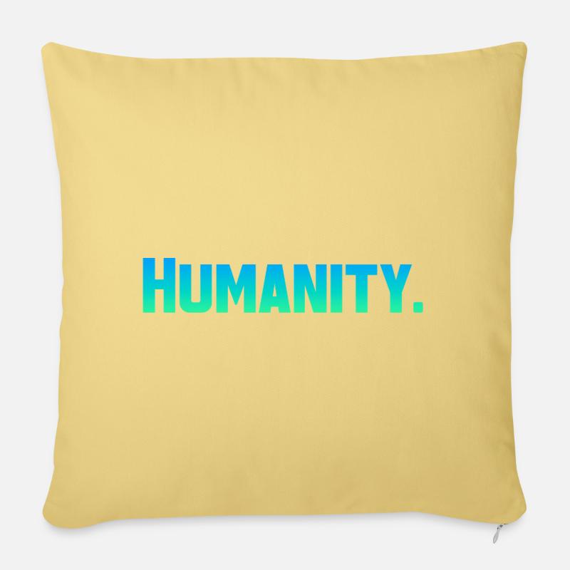 Humanity - Sofakissen mit Füllung 45 x 45 cm - Hellgelb