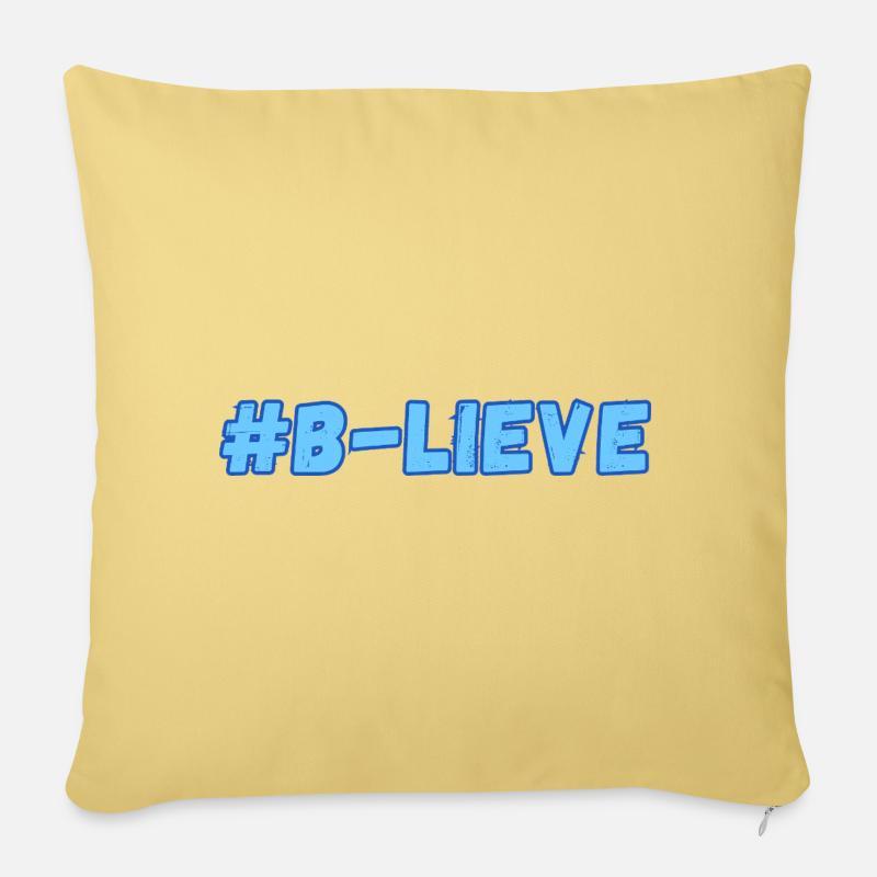 Imprimé #B-Sweet - Coussin et housse de 45 x 45 cm - jaune délavé