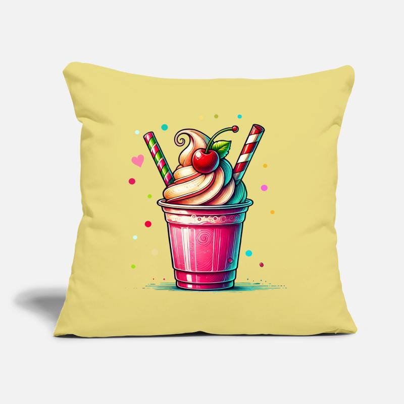 Seductive Cherry Dreams: Cherry Milkshake Sofa pillow with filling 45cm x 45cm