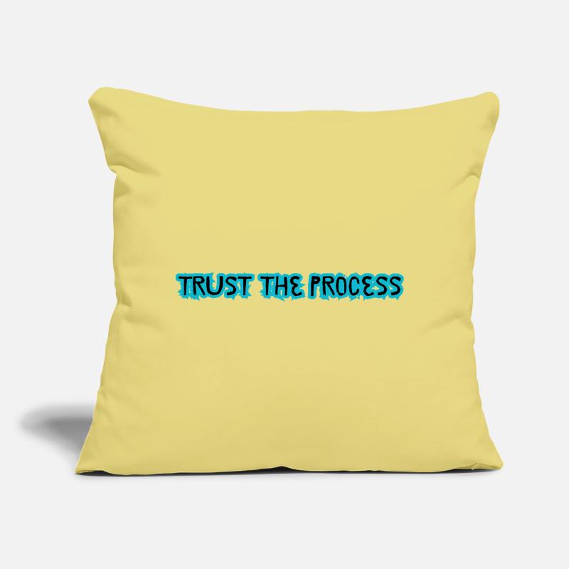 TRUST THE PROCESS design Sofa pillow with filling 45cm x 45cm