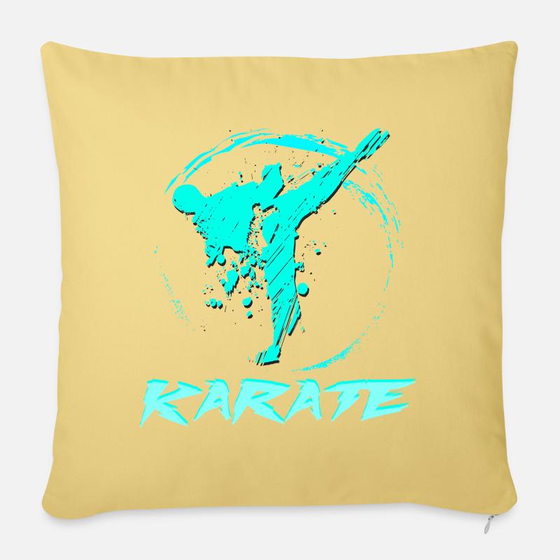 Karate - Sofakissen mit Füllung 45 x 45 cm - Hellgelb