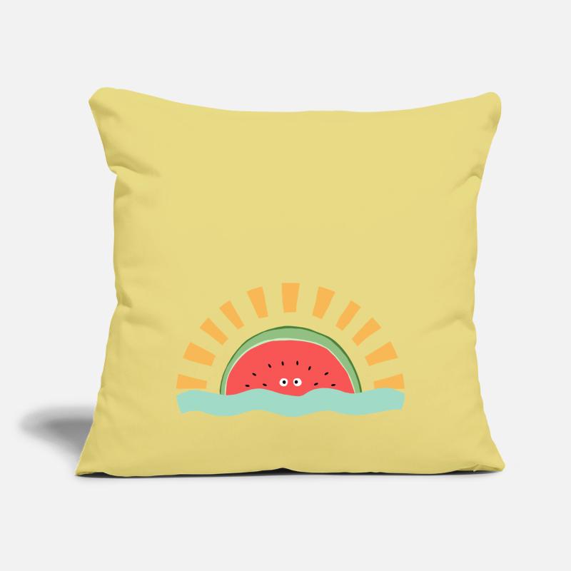 Lever de soleil à la pastèque Coussin et housse de 45 x 45 cm