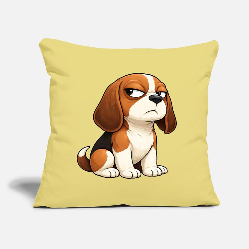 Arrogant Beagle Cartoon Hund Comic Eingeschnappt Sofakissen mit Füllung 45 x 45 cm