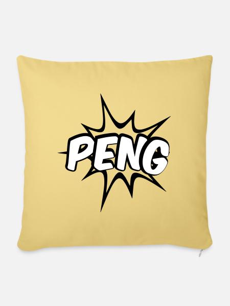Peng Comic Design - Sofakissen mit Füllung 45 x 45 cm - Hellgelb