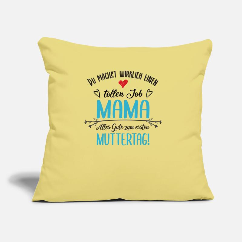 Mama Mutter Tollen Job Erster Muttertag Geschenk Sofakissen mit Füllung 45 x 45 cm