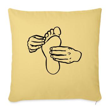 Foot care - Sofa pillow with filling 45cm x 45cm - washed yellow - Front