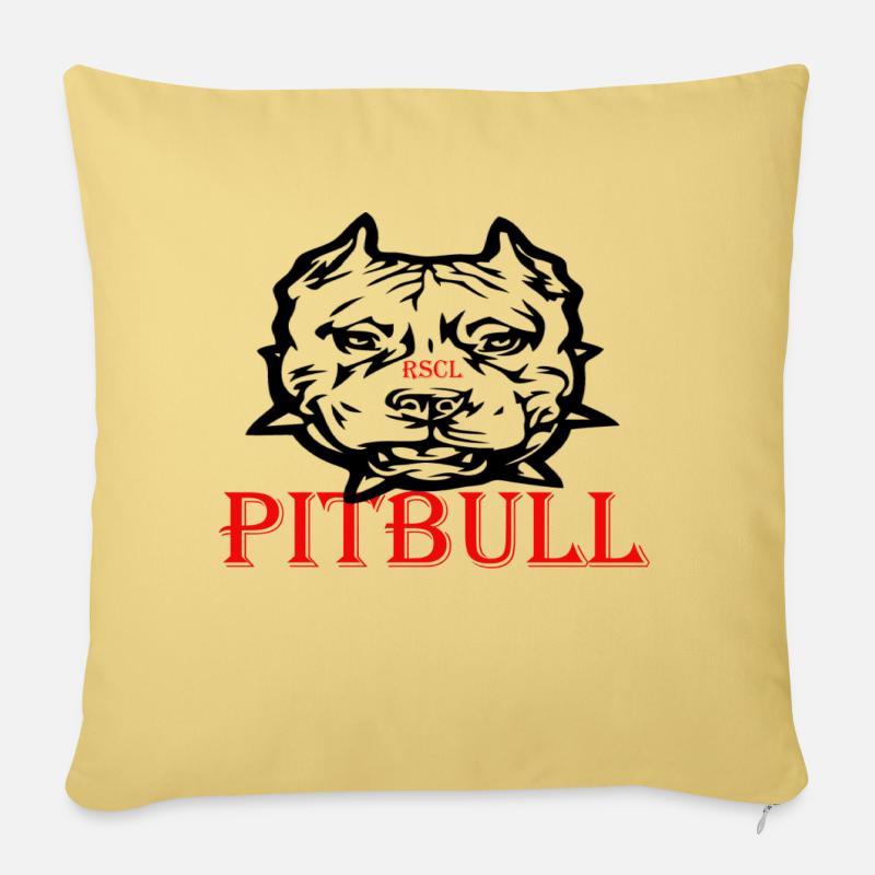 Pitbull RSCL - Sofakissen mit Füllung 45 x 45 cm - Hellgelb