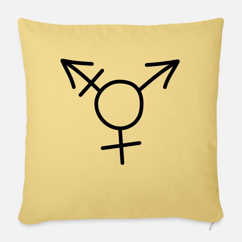 lgbtiq 1 - Sofakissen mit Füllung 45 x 45 cm - Hellgelb