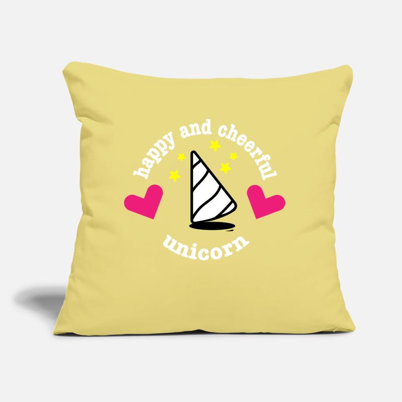 licorne joyeuse et joyeuse - GiftIdea Coussin et housse de 45 x 45 cm