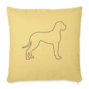 Great Dane Contours 1 - Sofa pillow with filling 45cm x 45cm - washed yellow - Front