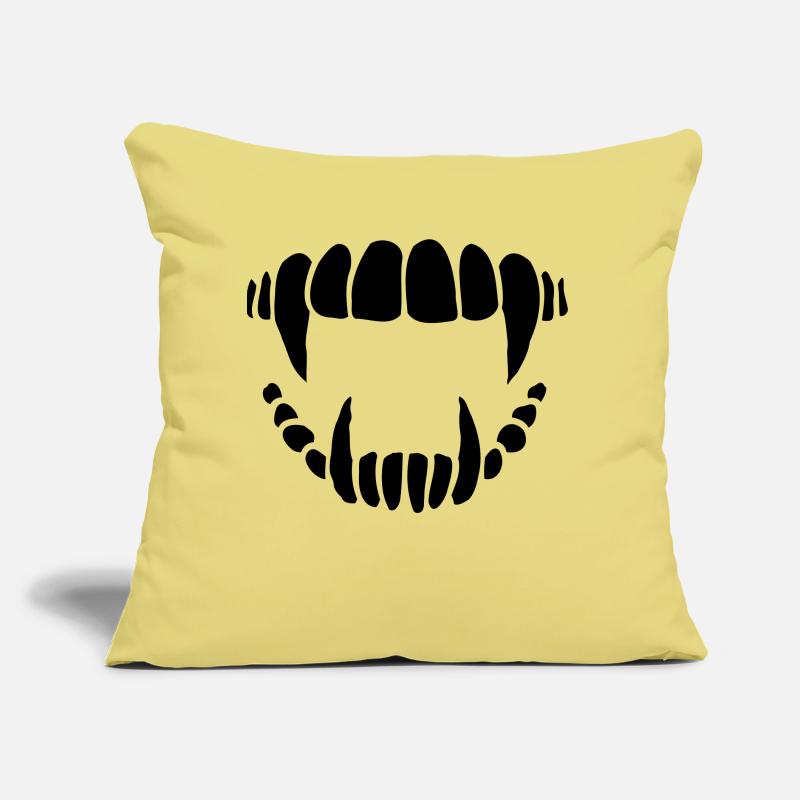 Conception de dents de vampire Coussin et housse de 45 x 45 cm