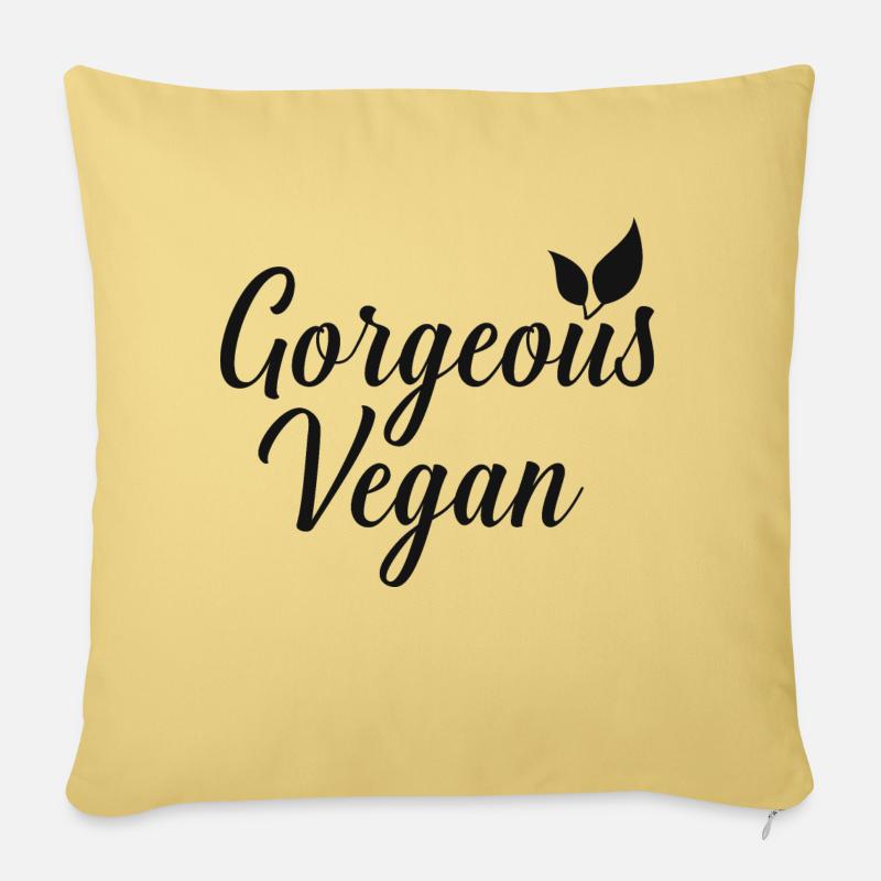 Gorgeous vegan - Sofakissen mit Füllung 45 x 45 cm - Hellgelb