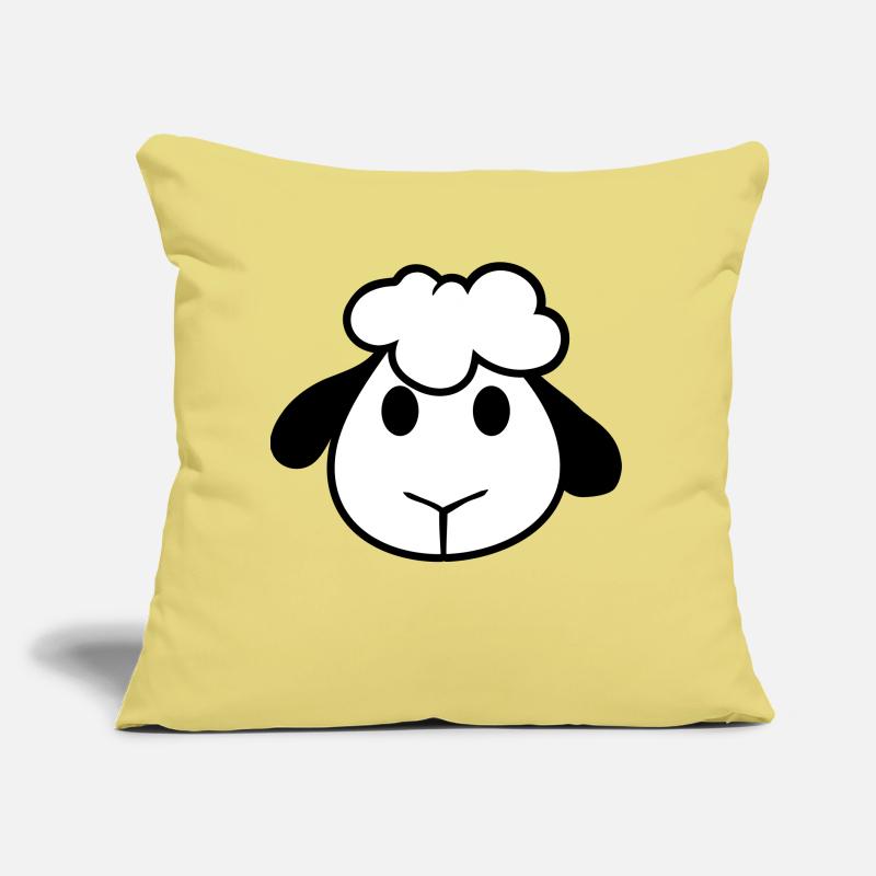 Sheep Face Head Cute Cute Lamb Cool Comic Sofa pillow with filling 45cm x 45cm