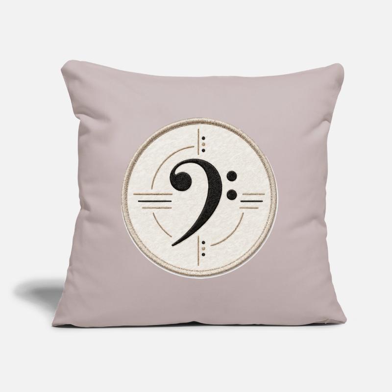 Clé de fa sur le patch Coussin et housse de 45 x 45 cm
