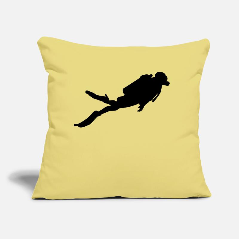 Plongée - Plongeur - Plongée Coussin et housse de 45 x 45 cm