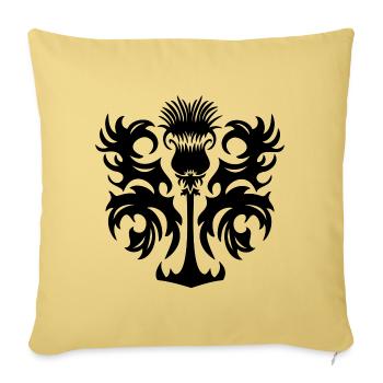 Chardon - Coussin et housse de 45 x 45 cm - jaune délavé - Devant