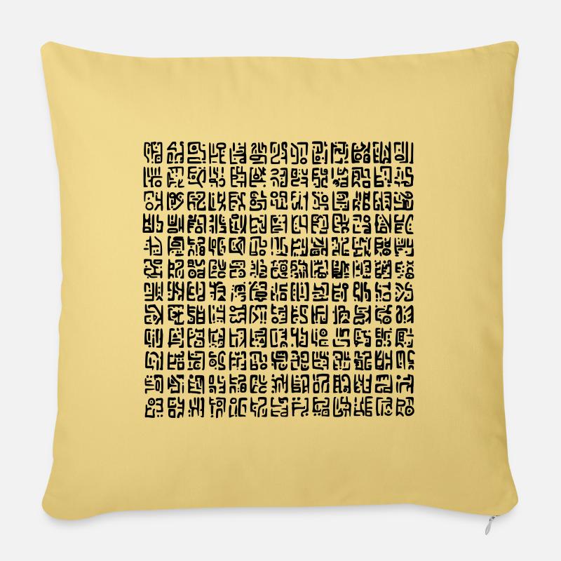 Glyphs - Sofakissen mit Füllung 45 x 45 cm - Hellgelb
