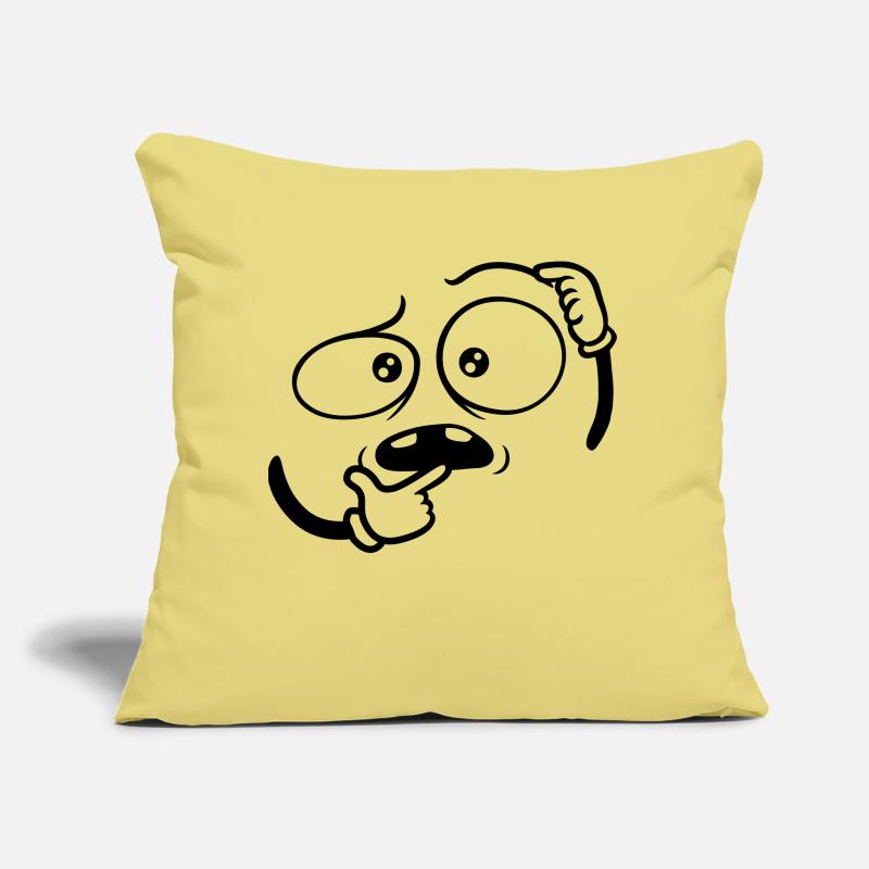 Doubtful Hand Gesture Face Sofa pillow with filling 45cm x 45cm