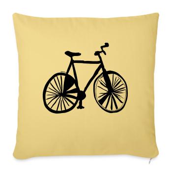 Bicycle Doodle Bicycles Cycling Vector 7 - Sofa pillow with filling 45cm x 45cm - washed yellow - Front