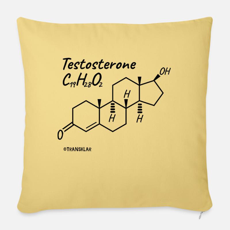 Testosteron - Sofakissen mit Füllung 45 x 45 cm - Hellgelb