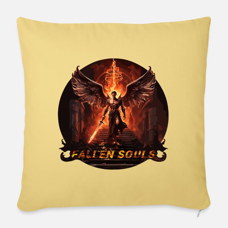 Engel - Sofakissen mit Füllung 45 x 45 cm - Hellgelb