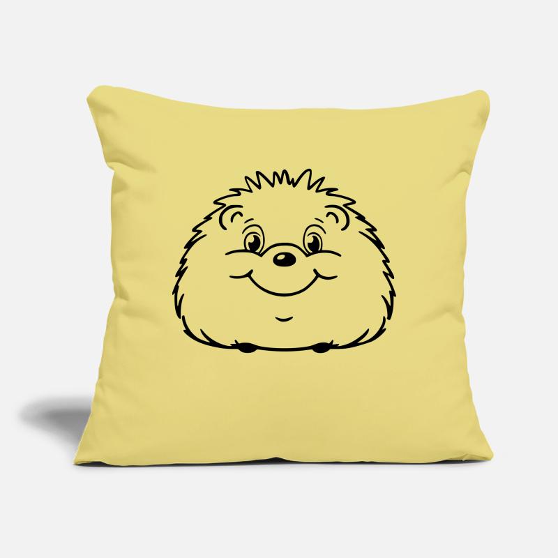 Chubby hedgehog as vector illustration Sofa pillow with filling 45cm x 45cm